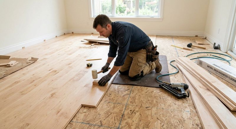 Birch Floor Installation in West Lafayette, IN