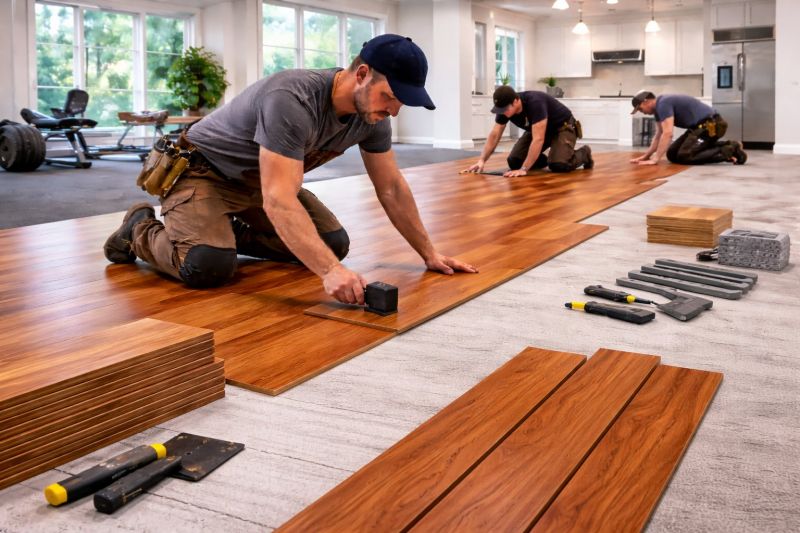 Cherry Floor Installation in Tippecanoe County, IN