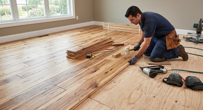 Hickory Floor Installation in West Lafayette, IN