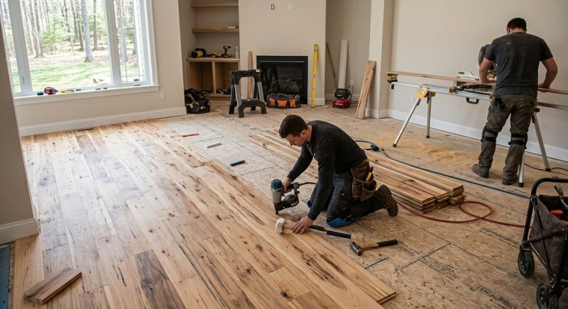 Hickory Floor Installation in West Lafayette, IN