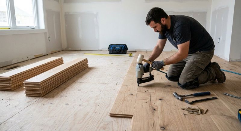 Oak Floor Installation in Carroll County, IN