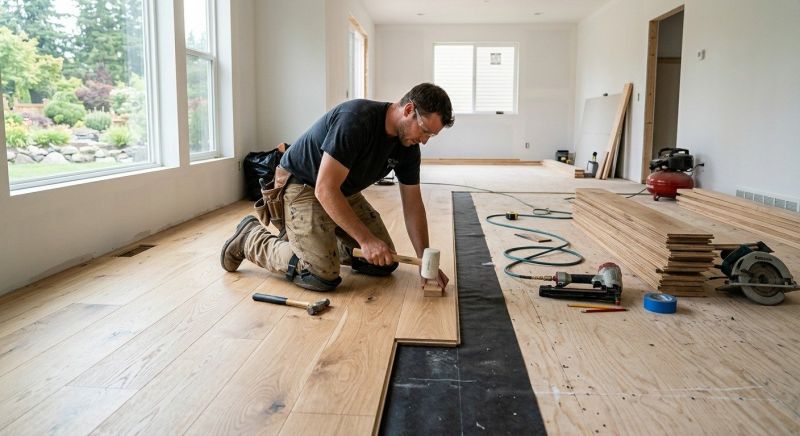 Oak Floor Installation in Lafayette, IN