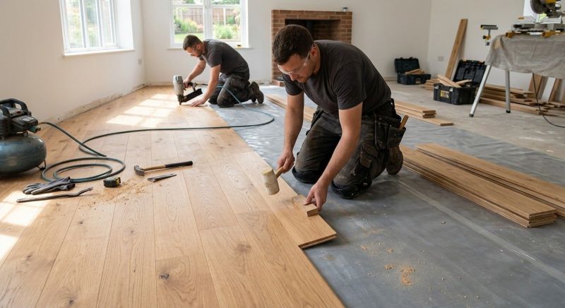 Oak Floor Installation in Otterbein, IN