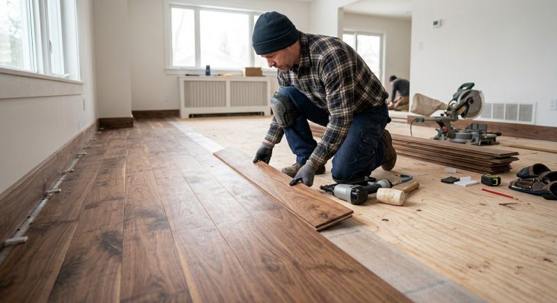 Walnut Flooring Installation in West Lafayette, IN