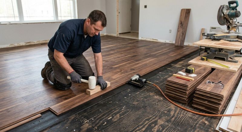 Walnut Flooring Installation in West Lafayette, IN