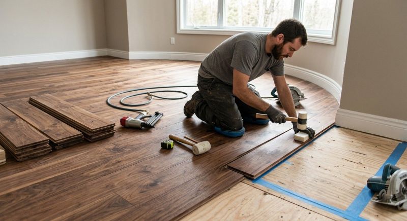 Walnut Flooring Installation in West Lafayette, IN