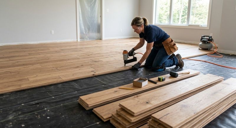 Wide Plank Floor Installation in West Lafayette, IN